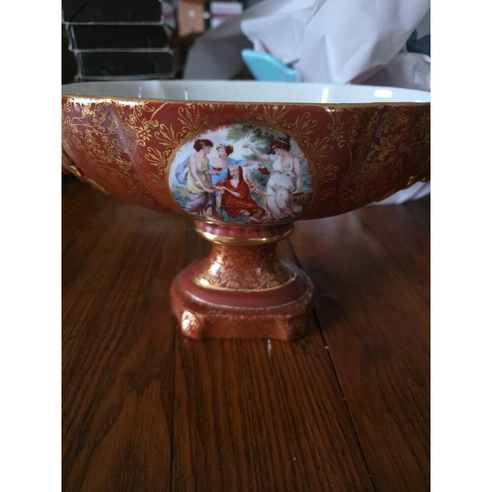 Empire Fruit English Bowl Porcelain 24 Carat Gold Plated c.1930's